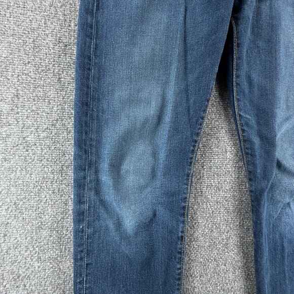 Levis 502 Premium Blue Denim Jeans Leather Patch Cotton Blend ACTL 31X30.5 - Picture 9 of 16